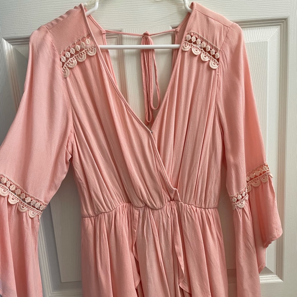 EVER Pink Boho Bohemian Romper Shorts
